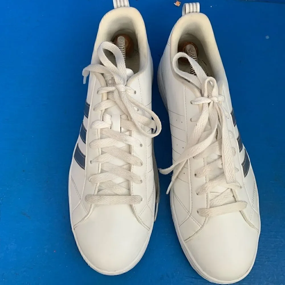 Adidas Womens VS Advantage BB7248 White Running Shoes Sneakers Size 10